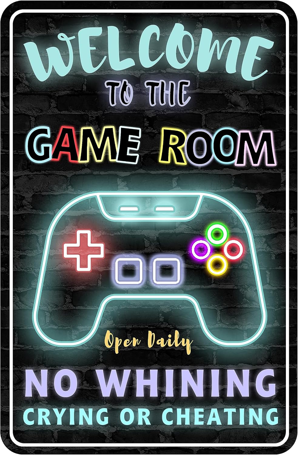 Gaming Accessories For Room - Letrero metálico para la sala de